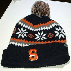 Navy Syracuse University Pom-Pom Hat